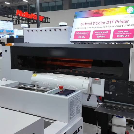 Direct-to-film garment printer in the production facility